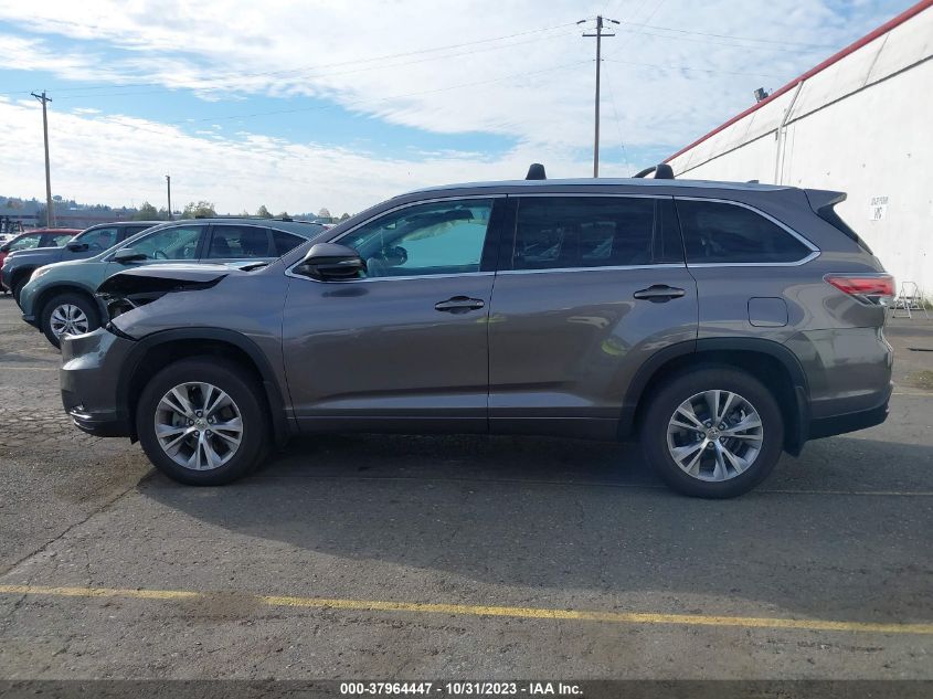 2015 Toyota Highlander Xle V6 VIN: 5TDJKRFH1FS196391 Lot: 37964447