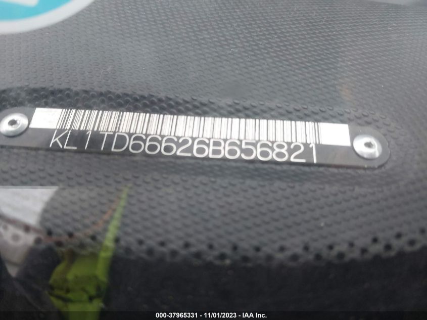 2006 Chevrolet Aveo Ls VIN: KL1TD66626B656821 Lot: 37965331