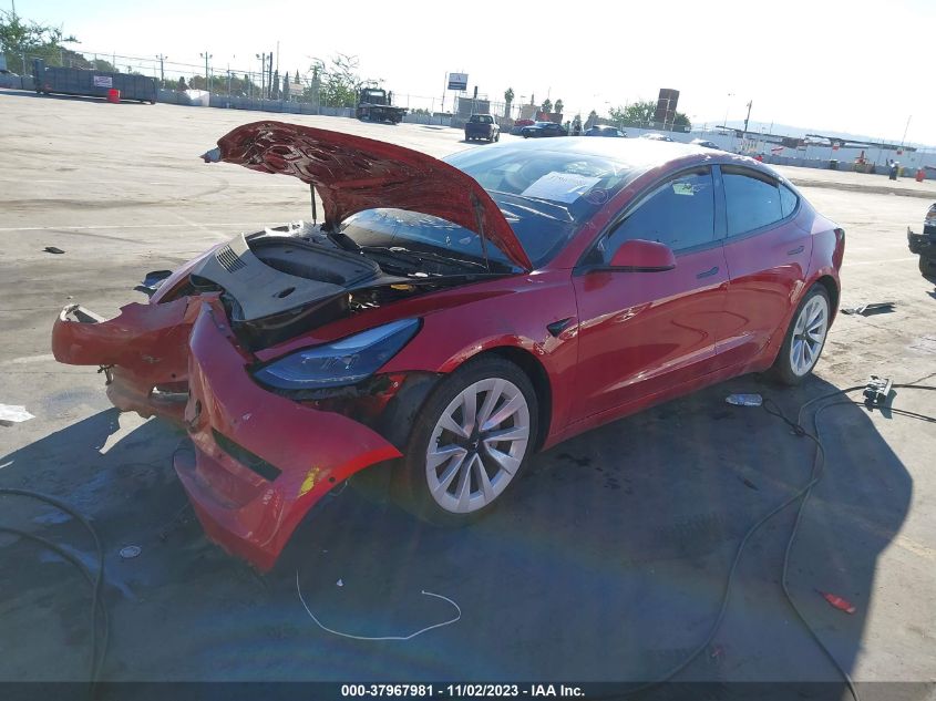 2022 Tesla Model 3 Long Range VIN: 5YJ3E1EB7NF208402 Lot: 37967981