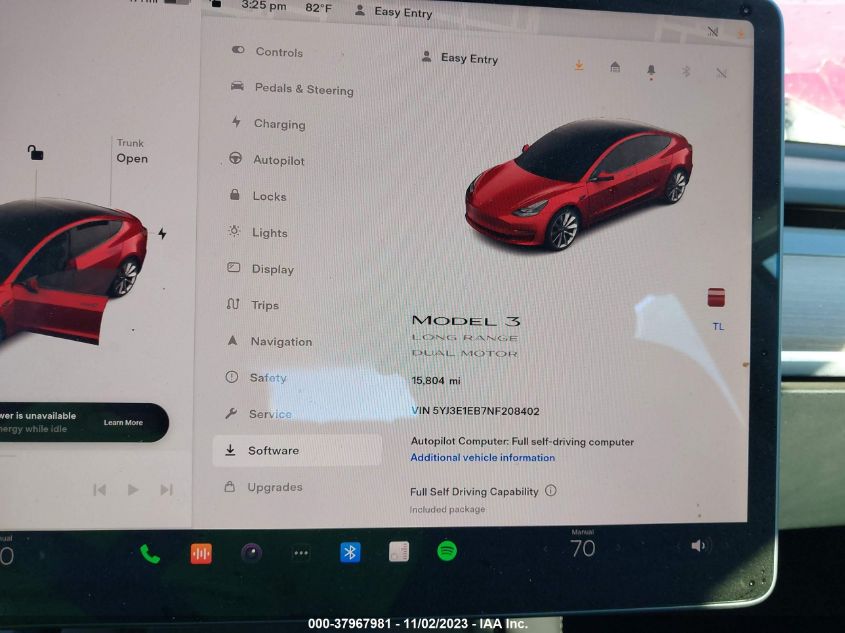 2022 Tesla Model 3 Long Range VIN: 5YJ3E1EB7NF208402 Lot: 37967981