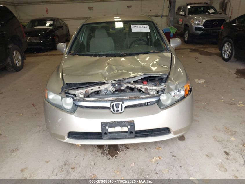 2008 Honda Civic Lx VIN: 1HGFA15578L054036 Lot: 37968546