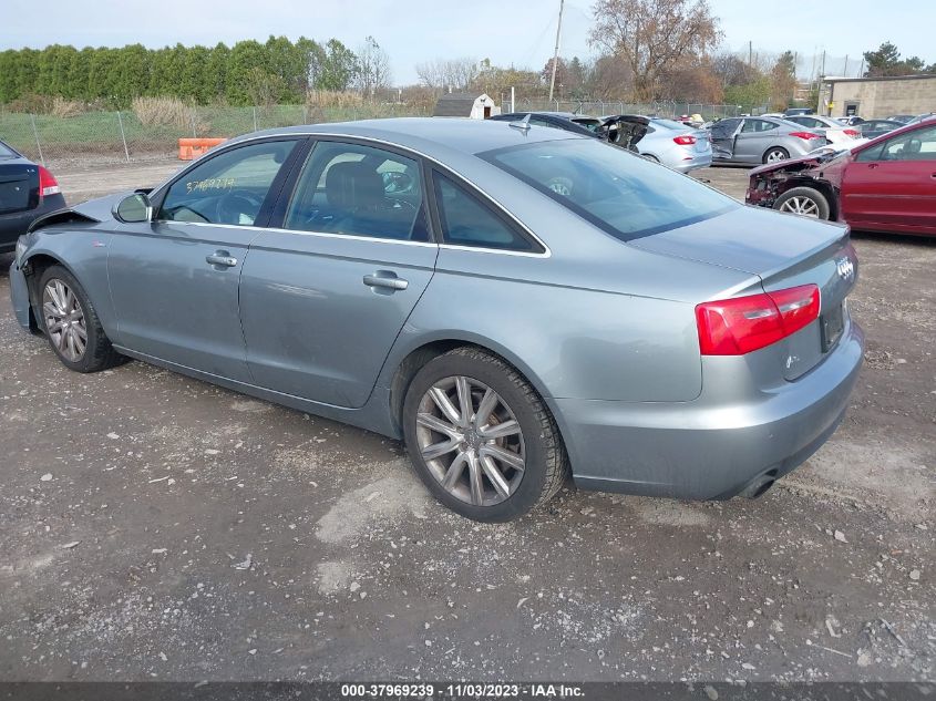 2013 Audi A6 3.0T Premium VIN: WAUGGAFC6DN037481 Lot: 37969239