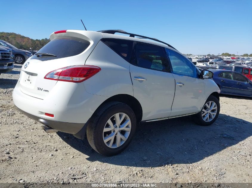 2011 Nissan Murano Sv VIN: JN8AZ1MW2BW157175 Lot: 37969956