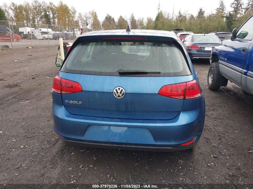 2016 Volkswagen E-Golf Se VIN: WVWKP7AU5GW902696 Lot: 37970226