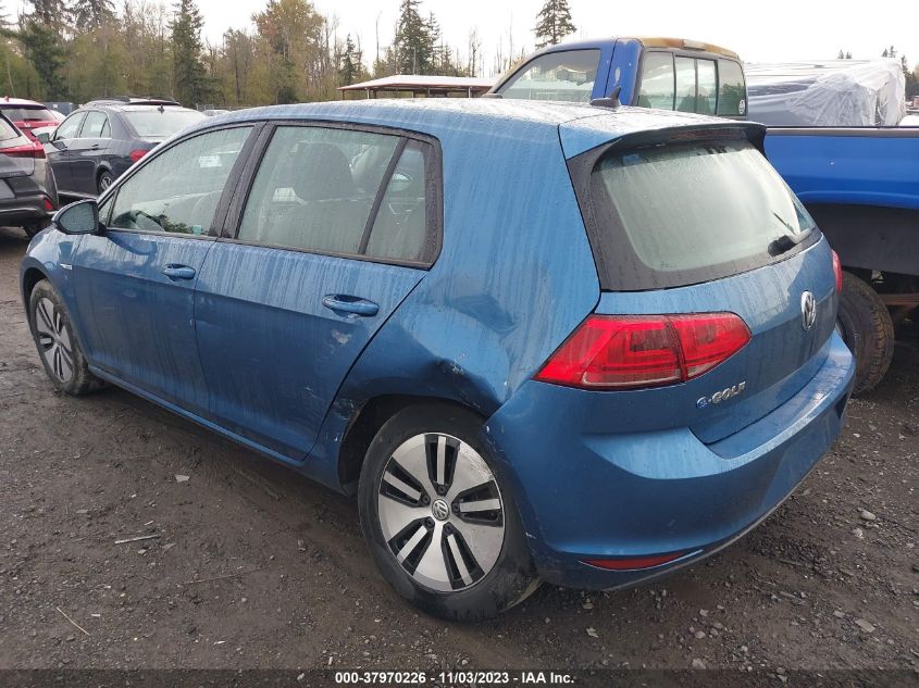 2016 Volkswagen E-Golf Se VIN: WVWKP7AU5GW902696 Lot: 37970226