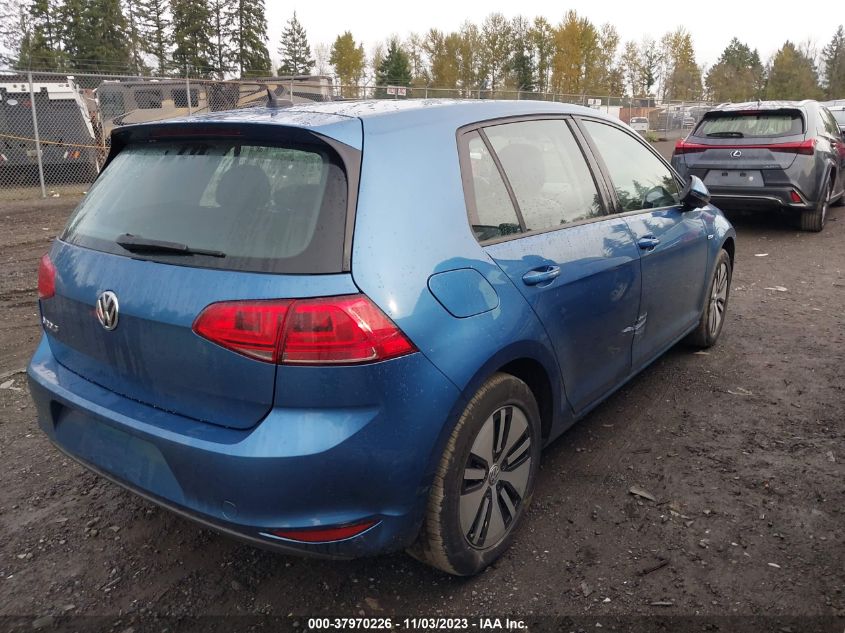 2016 Volkswagen E-Golf Se VIN: WVWKP7AU5GW902696 Lot: 37970226