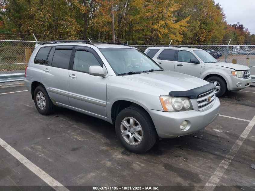 2003 Toyota Highlander Limited/V6 (A4) VIN: JTEHF21A230100072 Lot: 37971195