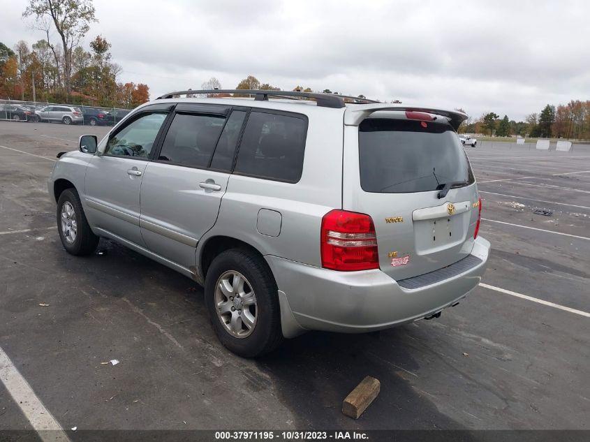 2003 Toyota Highlander Limited/V6 (A4) VIN: JTEHF21A230100072 Lot: 37971195