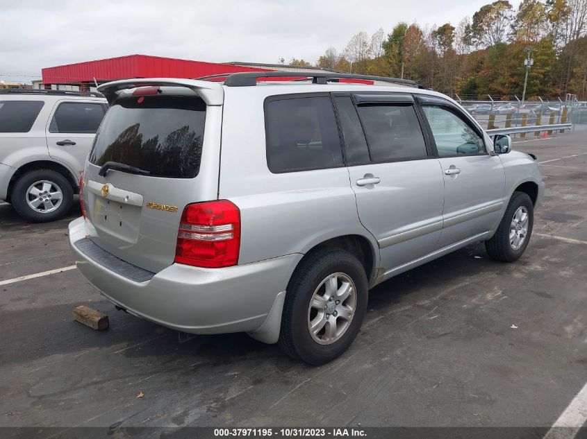 2003 Toyota Highlander Limited/V6 (A4) VIN: JTEHF21A230100072 Lot: 37971195