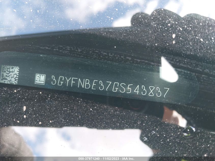 2016 Cadillac Srx Luxury Collection VIN: 3GYFNBE37GS543837 Lot: 37971240