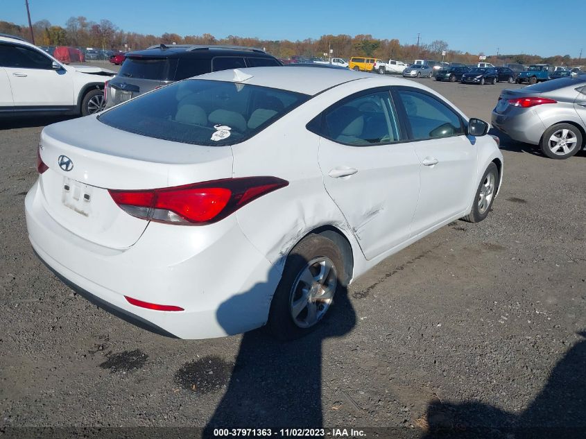 2015 Hyundai Elantra Se VIN: 5NPDH4AE8FH595901 Lot: 37971363