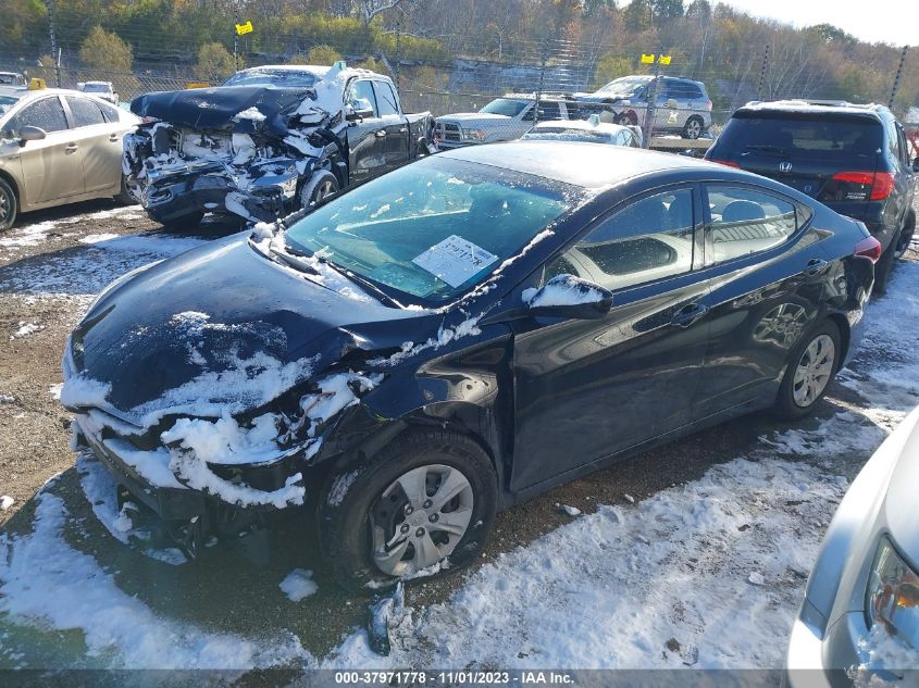 2016 Hyundai Elantra Se VIN: 5NPDH4AE9GH716498 Lot: 37971778