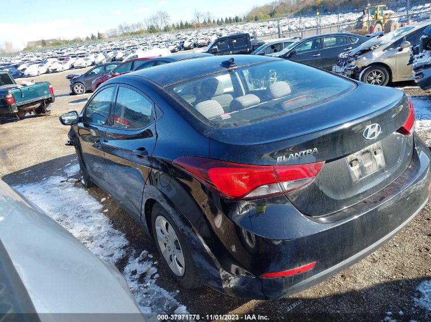 2016 Hyundai Elantra Se VIN: 5NPDH4AE9GH716498 Lot: 37971778