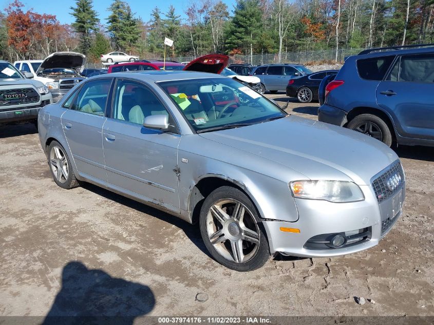 2008 Audi A4 2.0T VIN: WAUDF78E28A028698 Lot: 37974176