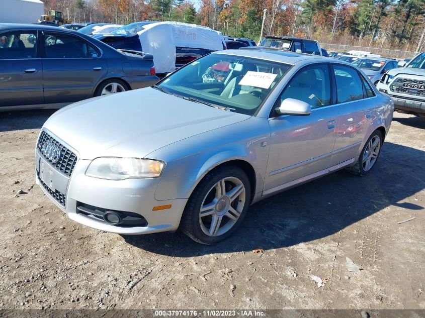 2008 Audi A4 2.0T VIN: WAUDF78E28A028698 Lot: 37974176