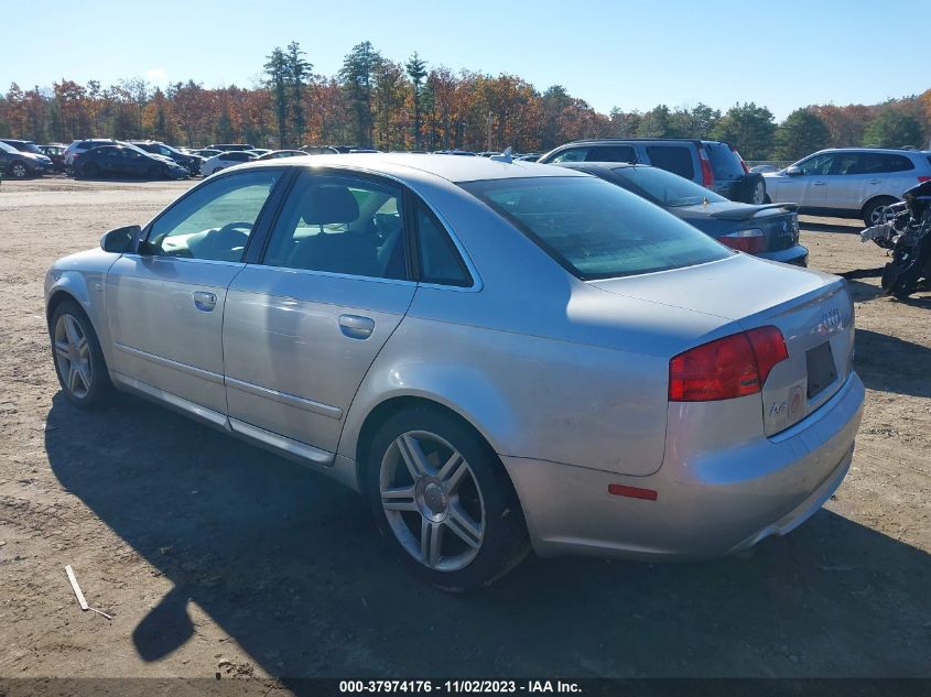 2008 Audi A4 2.0T VIN: WAUDF78E28A028698 Lot: 37974176