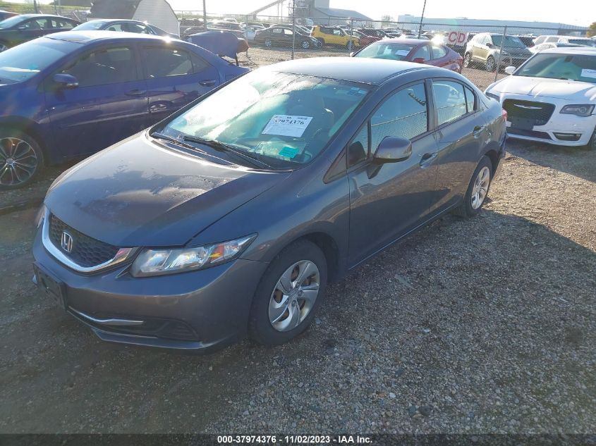 2013 Honda Civic Lx VIN: 2HGFB2F59DH551663 Lot: 37974376