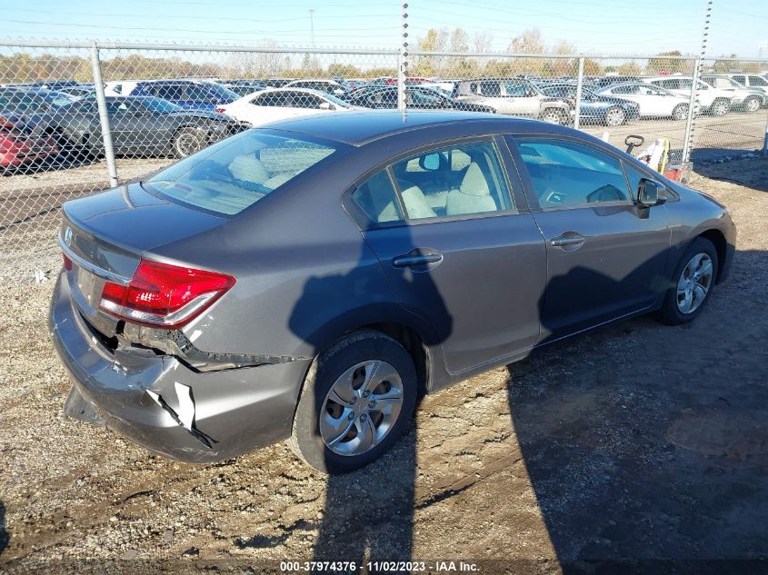 2013 Honda Civic Lx VIN: 2HGFB2F59DH551663 Lot: 37974376