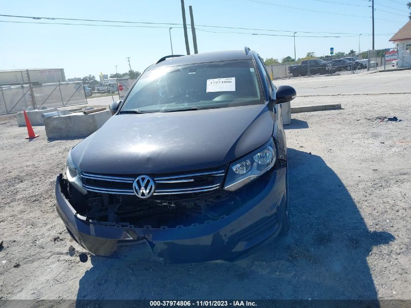 2016 Volkswagen Tiguan S VIN: WVGAV7AX1GW528224 Lot: 37974806