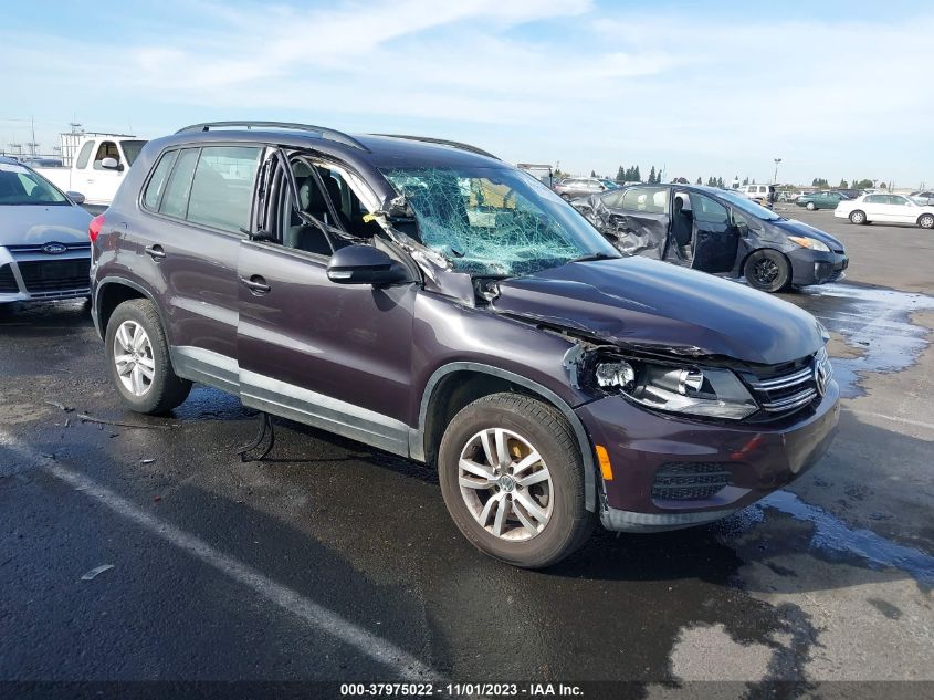 2016 Volkswagen Tiguan S VIN: WVGAV7AX9GW587747 Lot: 37975022