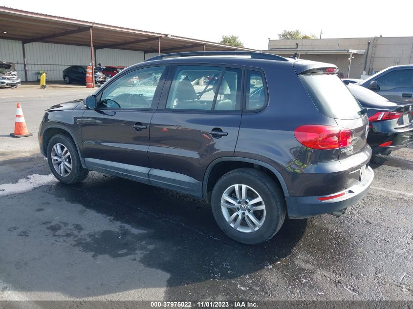 2016 Volkswagen Tiguan S VIN: WVGAV7AX9GW587747 Lot: 37975022