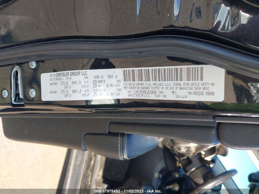 2015 Jeep Cherokee Limited VIN: 1C4PJMDB5FW533059 Lot: 37975492