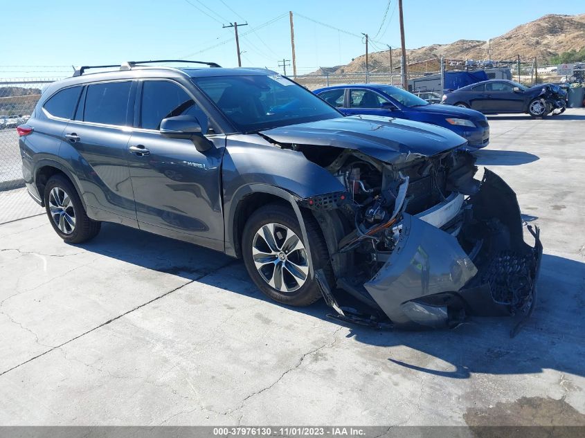 2021 Toyota Highlander Hybrid Xle VIN: 5TDGARAH1MS006249 Lot: 37976130