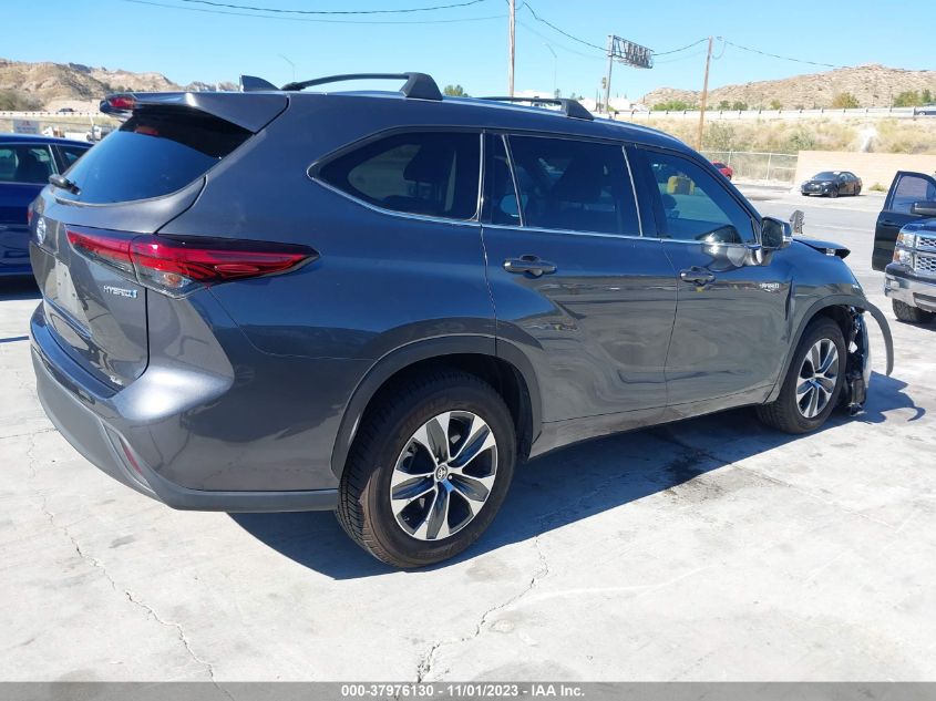 2021 Toyota Highlander Hybrid Xle VIN: 5TDGARAH1MS006249 Lot: 37976130