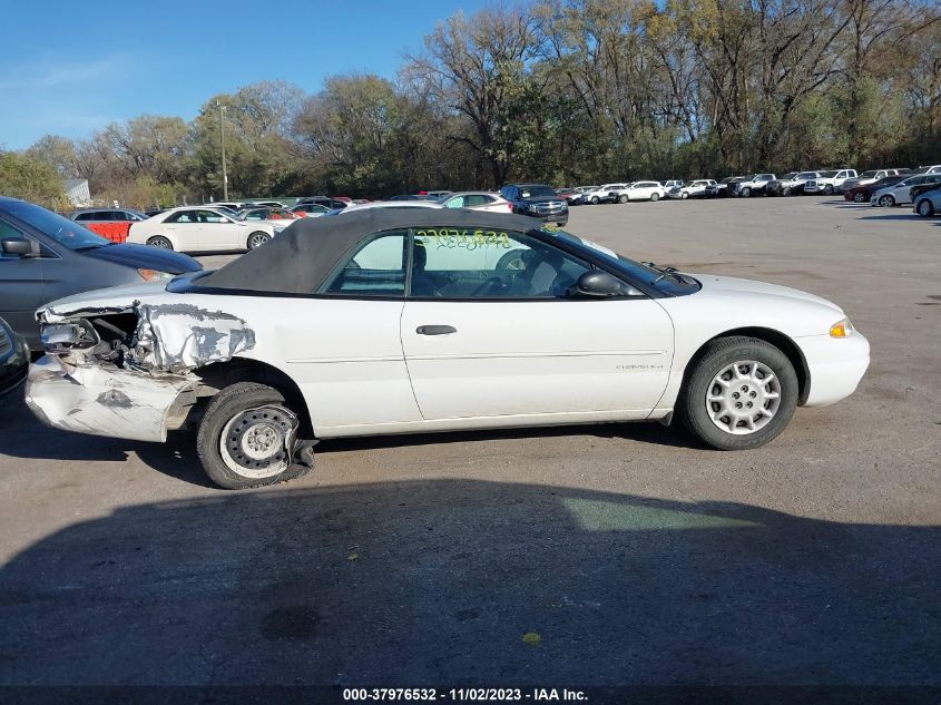 1999 Chrysler Sebring Jx VIN: 3C3EL45H6XT572713 Lot: 37976532