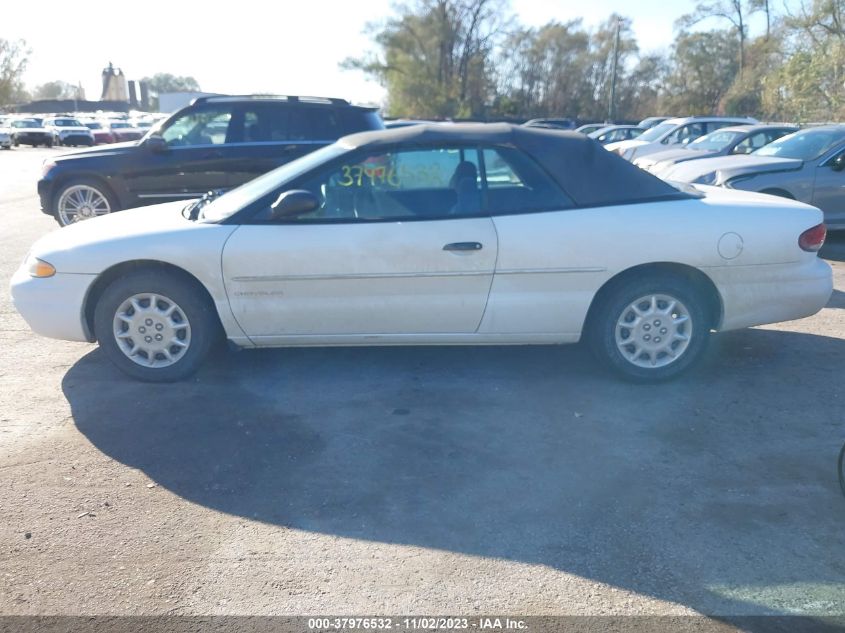 1999 Chrysler Sebring Jx VIN: 3C3EL45H6XT572713 Lot: 37976532