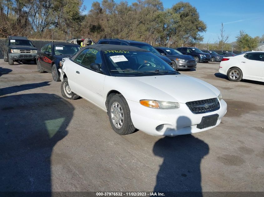 1999 Chrysler Sebring Jx VIN: 3C3EL45H6XT572713 Lot: 37976532