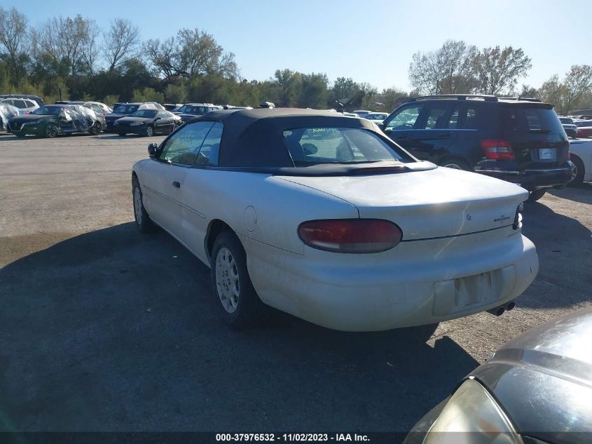 1999 Chrysler Sebring Jx VIN: 3C3EL45H6XT572713 Lot: 37976532