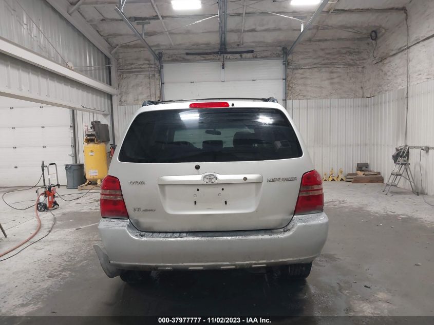 2002 Toyota Highlander V6 (A4) VIN: JTEHF21A120044348 Lot: 37977777