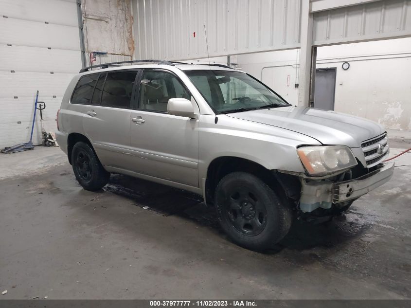 2002 Toyota Highlander V6 (A4) VIN: JTEHF21A120044348 Lot: 37977777