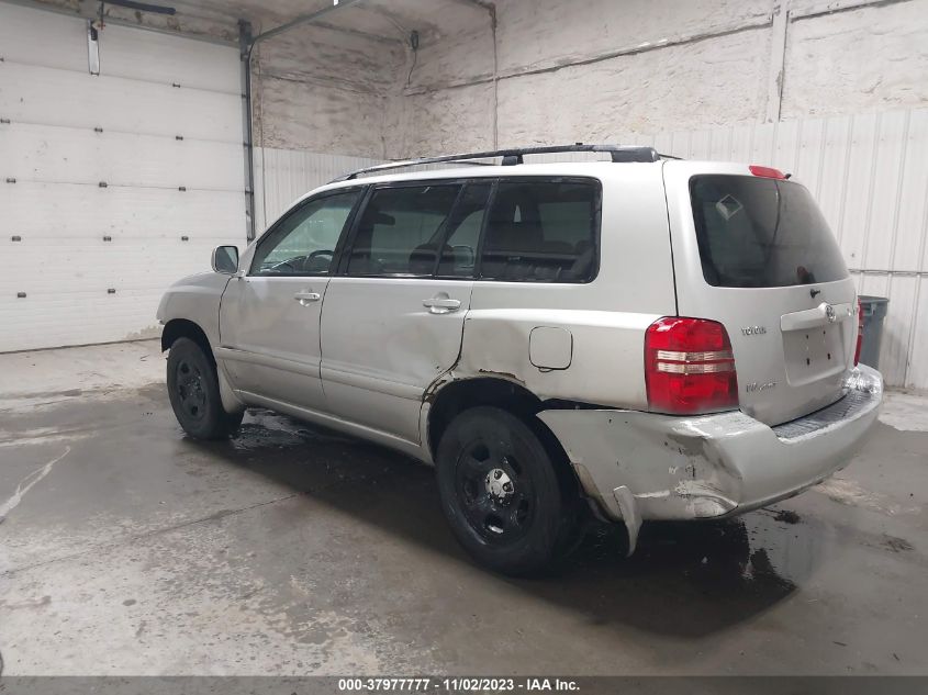 2002 Toyota Highlander V6 (A4) VIN: JTEHF21A120044348 Lot: 37977777