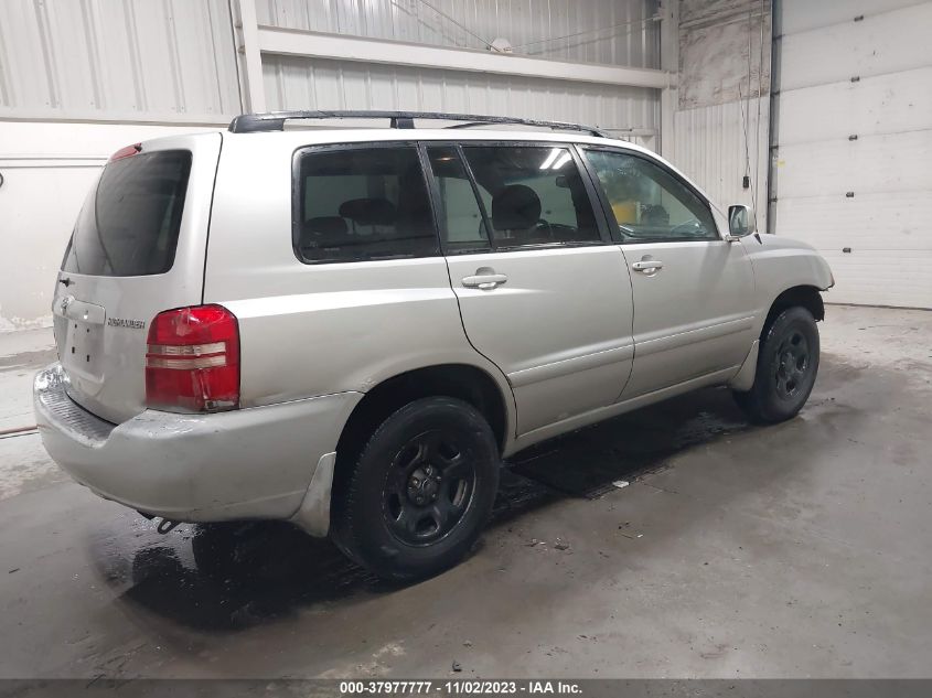 2002 Toyota Highlander V6 (A4) VIN: JTEHF21A120044348 Lot: 37977777