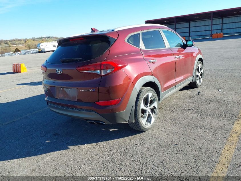 2016 Hyundai Tucson Limited VIN: KM8J33A24GU147465 Lot: 37979701