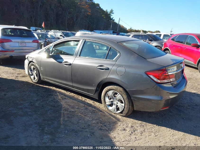 2013 Honda Civic Lx VIN: 2HGFB2F5XDH593839 Lot: 37980325