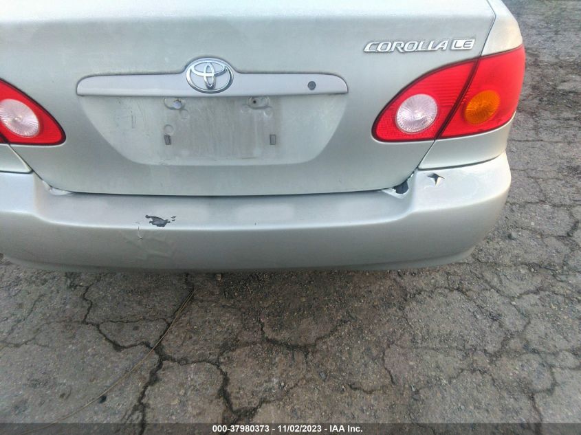 2003 Toyota Corolla Le VIN: 2T1BR38E63C136837 Lot: 37980373