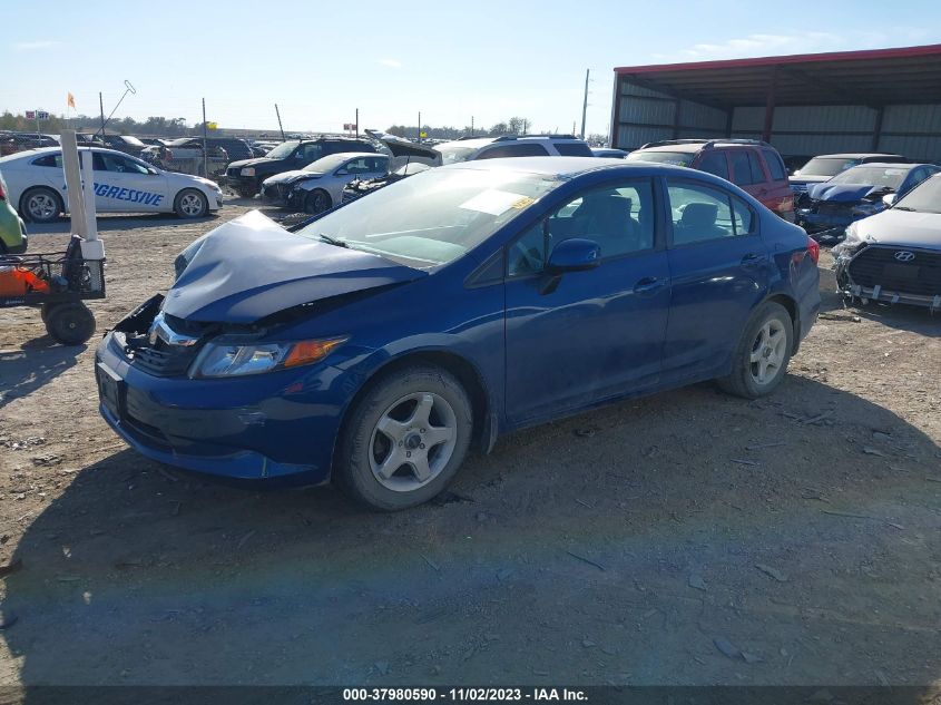 2012 Honda Civic Lx VIN: 19XFB2F5XCE045641 Lot: 37980590