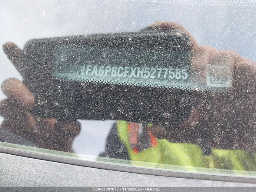 2017 Ford Mustang Gt VIN: 1FA6P8CFXH5277585 Lot: 37981075