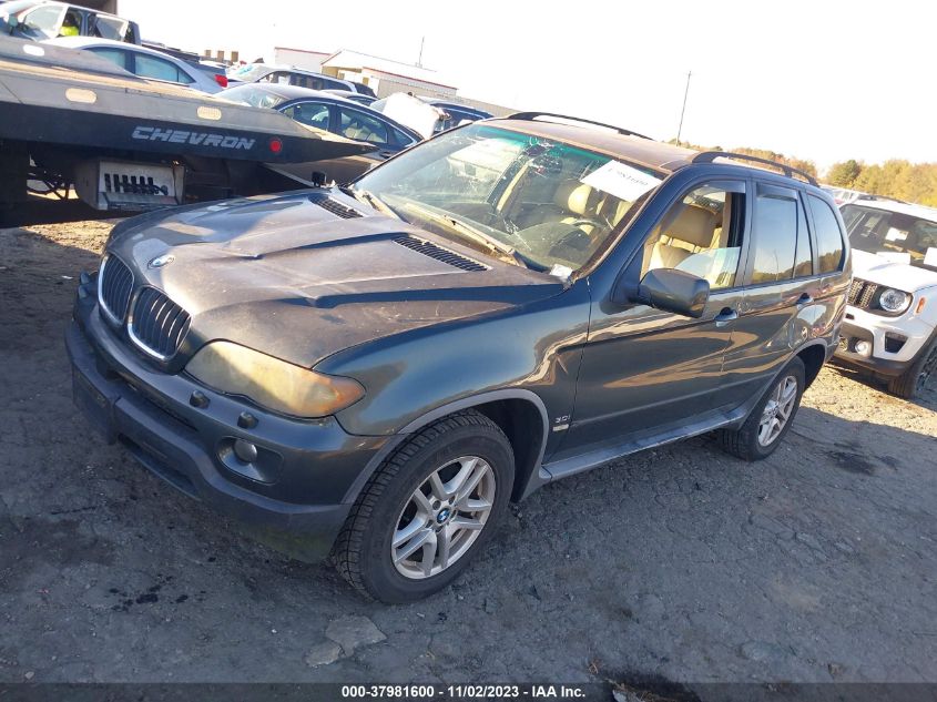 2005 BMW X5 3.0I VIN: 5UXFA13565LY15750 Lot: 37981600