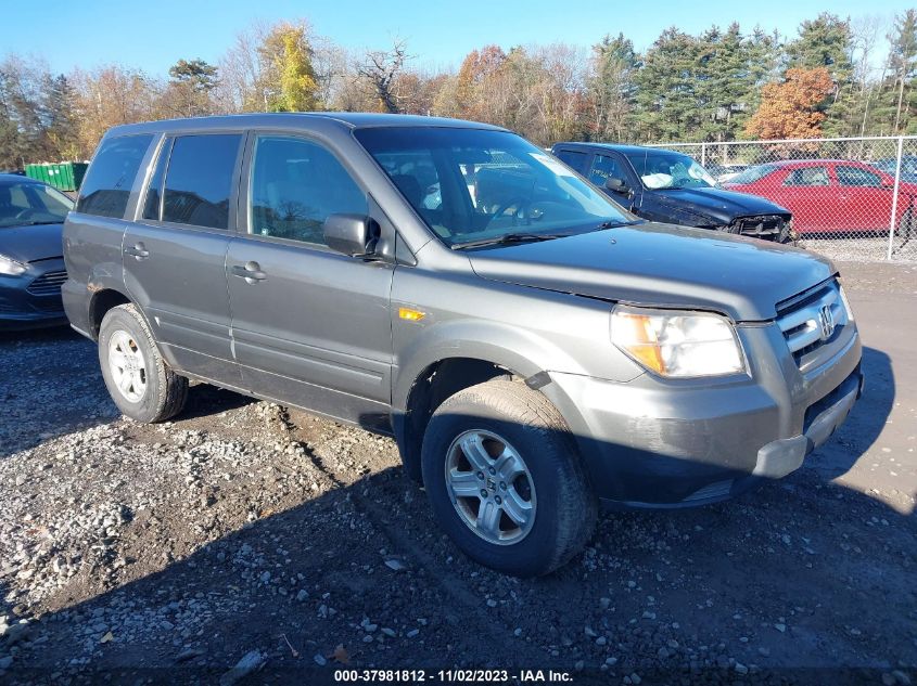 2007 Honda Pilot Lx VIN: 2HKYF18147H521028 Lot: 37981812