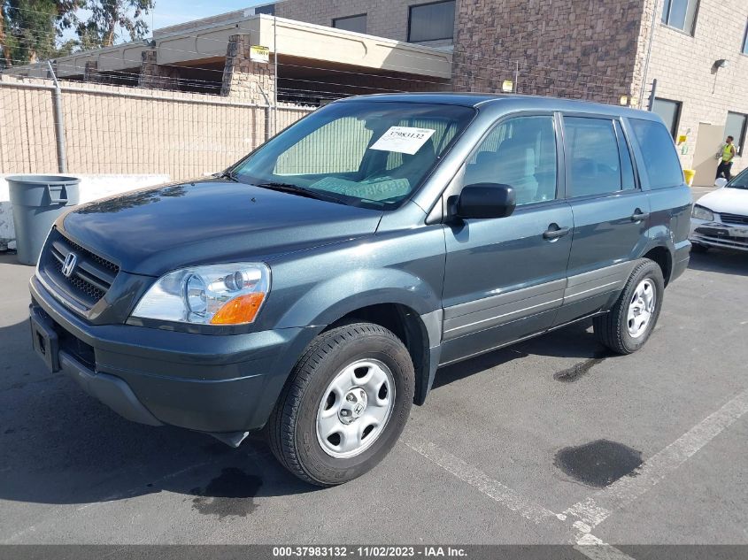 2003 Honda Pilot Lx VIN: 2HKYF18183H611227 Lot: 37983132