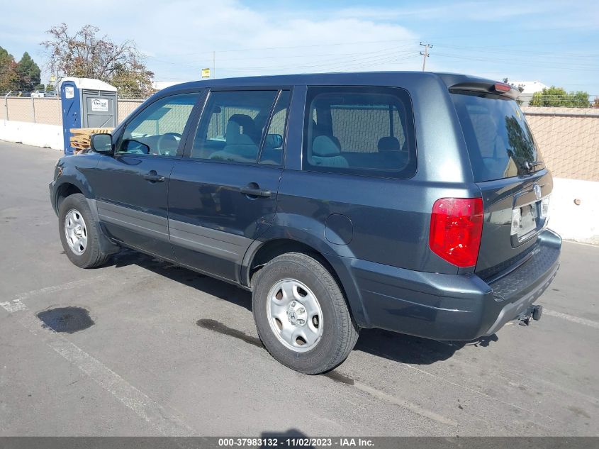 2003 Honda Pilot Lx VIN: 2HKYF18183H611227 Lot: 37983132