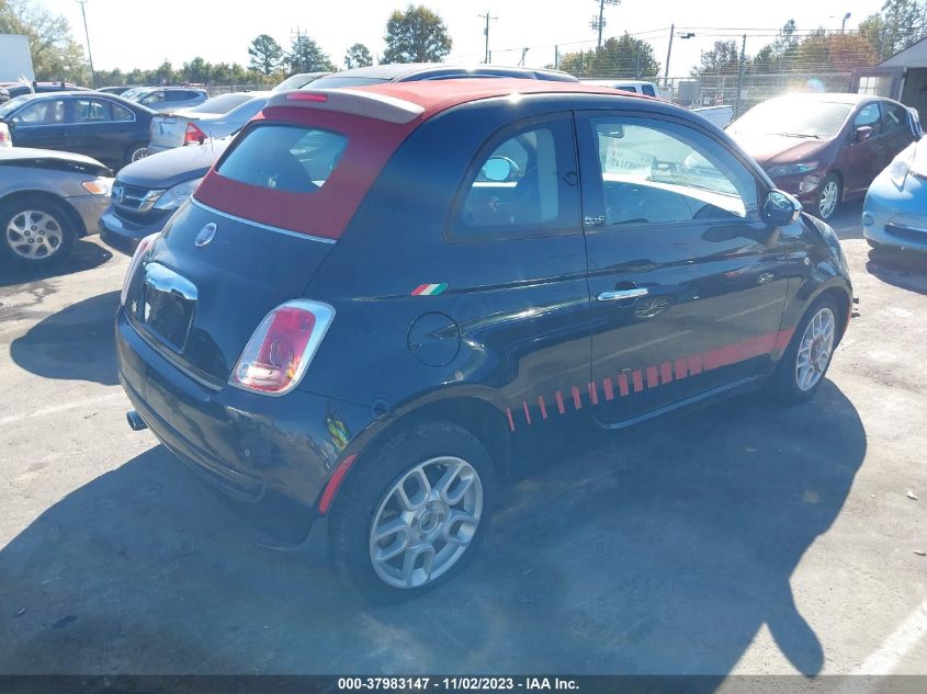 2012 Fiat 500C Pop VIN: 3C3CFFDR7CT381672 Lot: 37983147