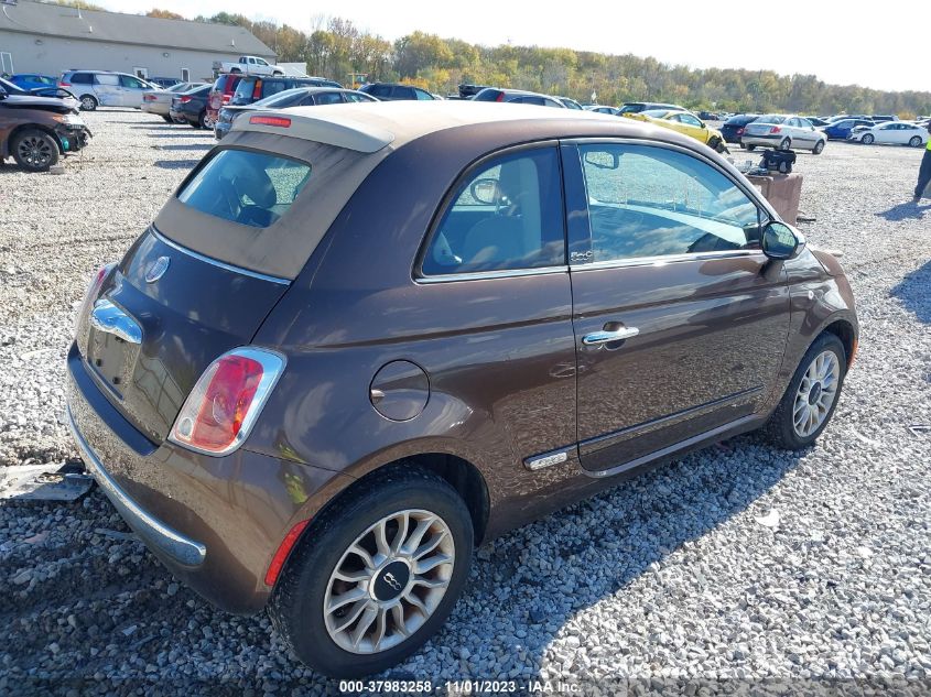 2012 Fiat 500C Lounge VIN: 3C3CFFER7CT385851 Lot: 37983258