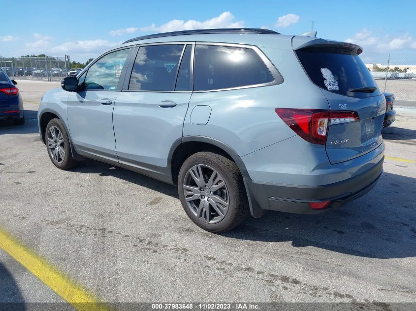 2022 Honda Pilot Awd Sport VIN: 5FNYF6H36NB102866 Lot: 37983648