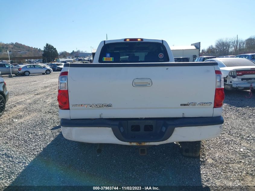 2006 Toyota Tundra Limited V8 VIN: 5TBDT481X6S526180 Lot: 37983744