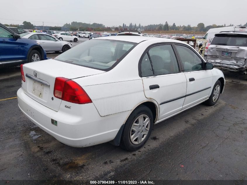 2002 Honda Civic Dx VIN: 2HGES16122H604283 Lot: 37984389